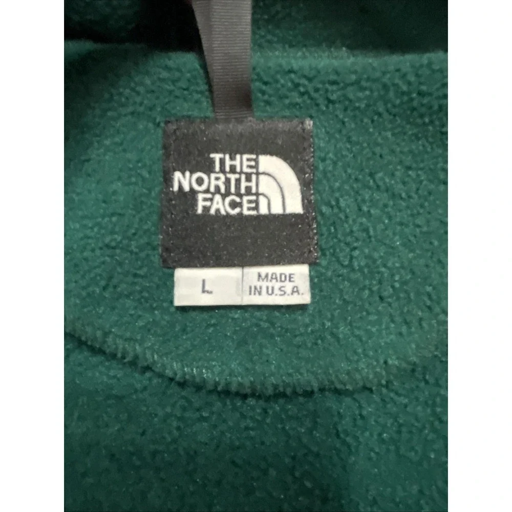 VTG The North Face Men's Denali Green Fleece Zip‎ Up Vest Large USA 90s Emerald